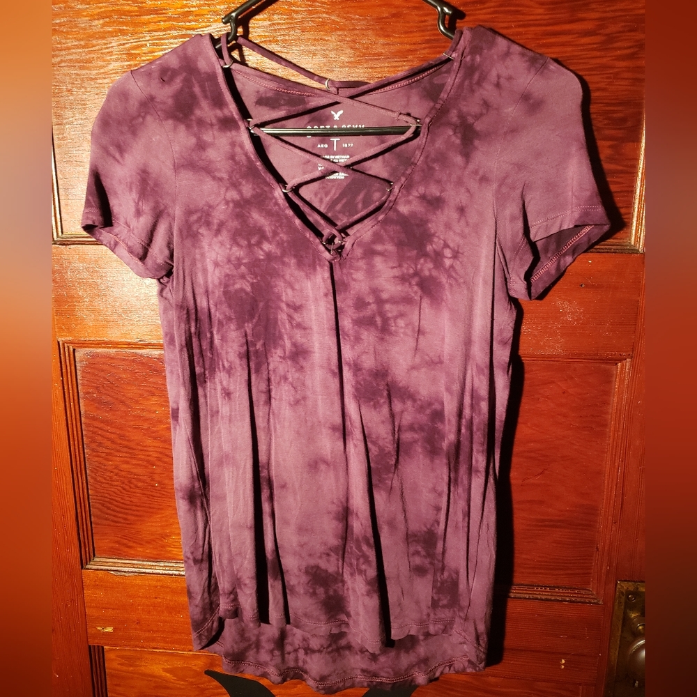 American Eagle Soft & Sexy Burgundy Top